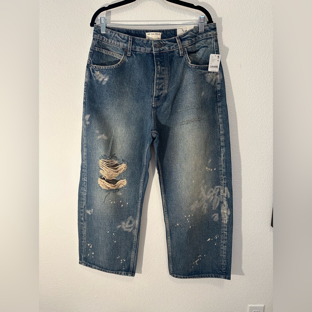 Free People Women's Deep Trance Dropped Boyfriend Jeans, 29 - Picture 2 of 8
